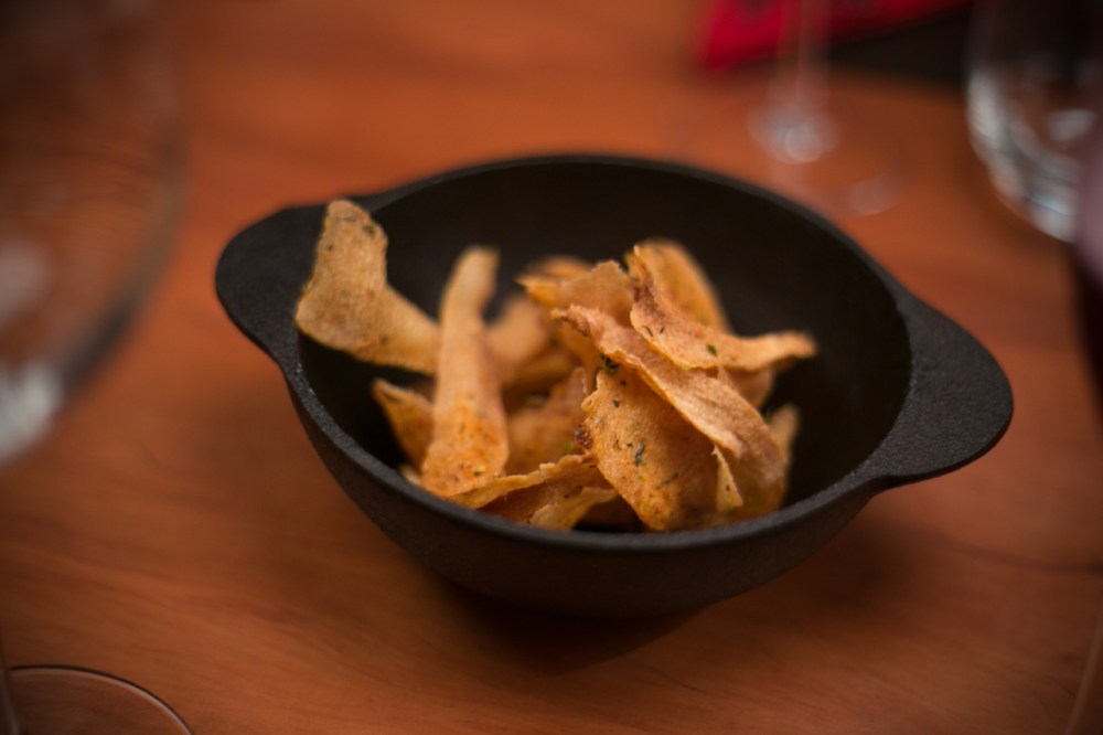 Lasquinhas de mandioca frita 